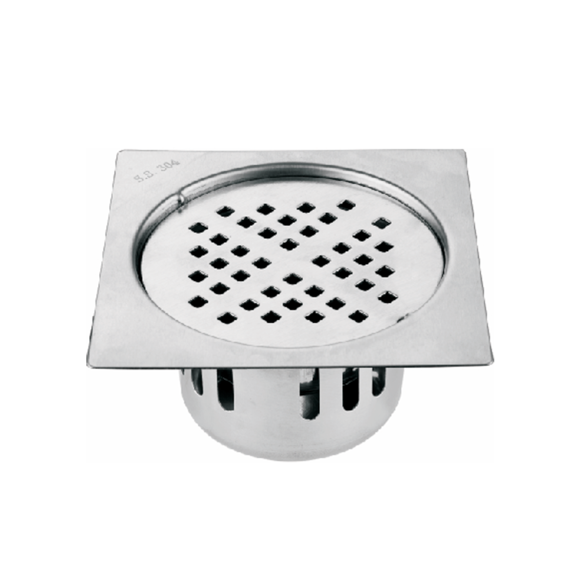 SS 304 (Dot) Anti Cockroach Trap Plain (Square) 5"x5"